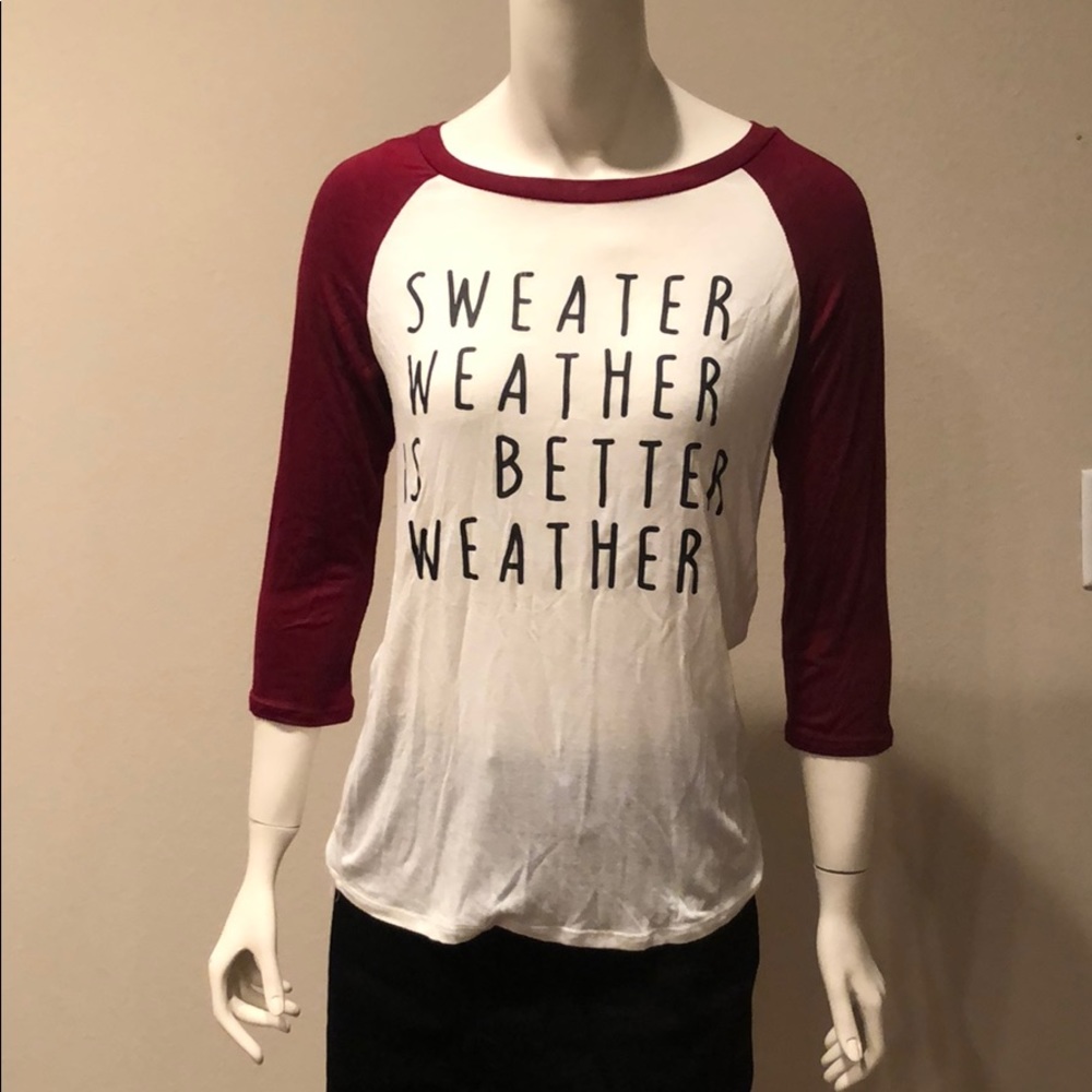 G Mini White and Maroon Baseball Graphic Tee: L